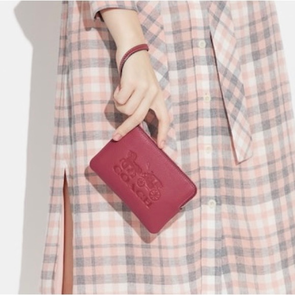 COACH Corner Zip Stagecoach Wristlet - Picture 2 of 5